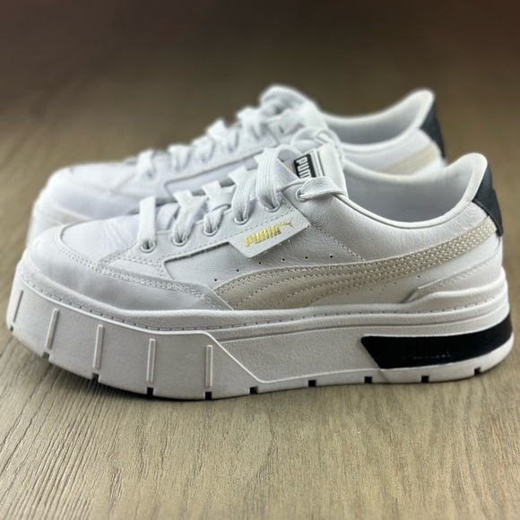 Puma Shoes - PUMA Mayze Stack Women's Sneakers in the white-vaporous gray colorway. Size 9.5